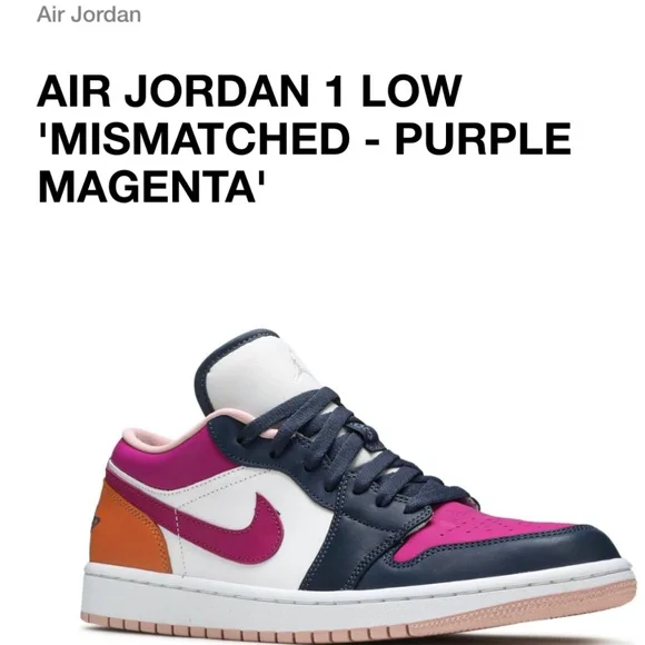 Jordan Shoes Pink And Purple Low Top Jordans Jordan Shoes Air - Main Image